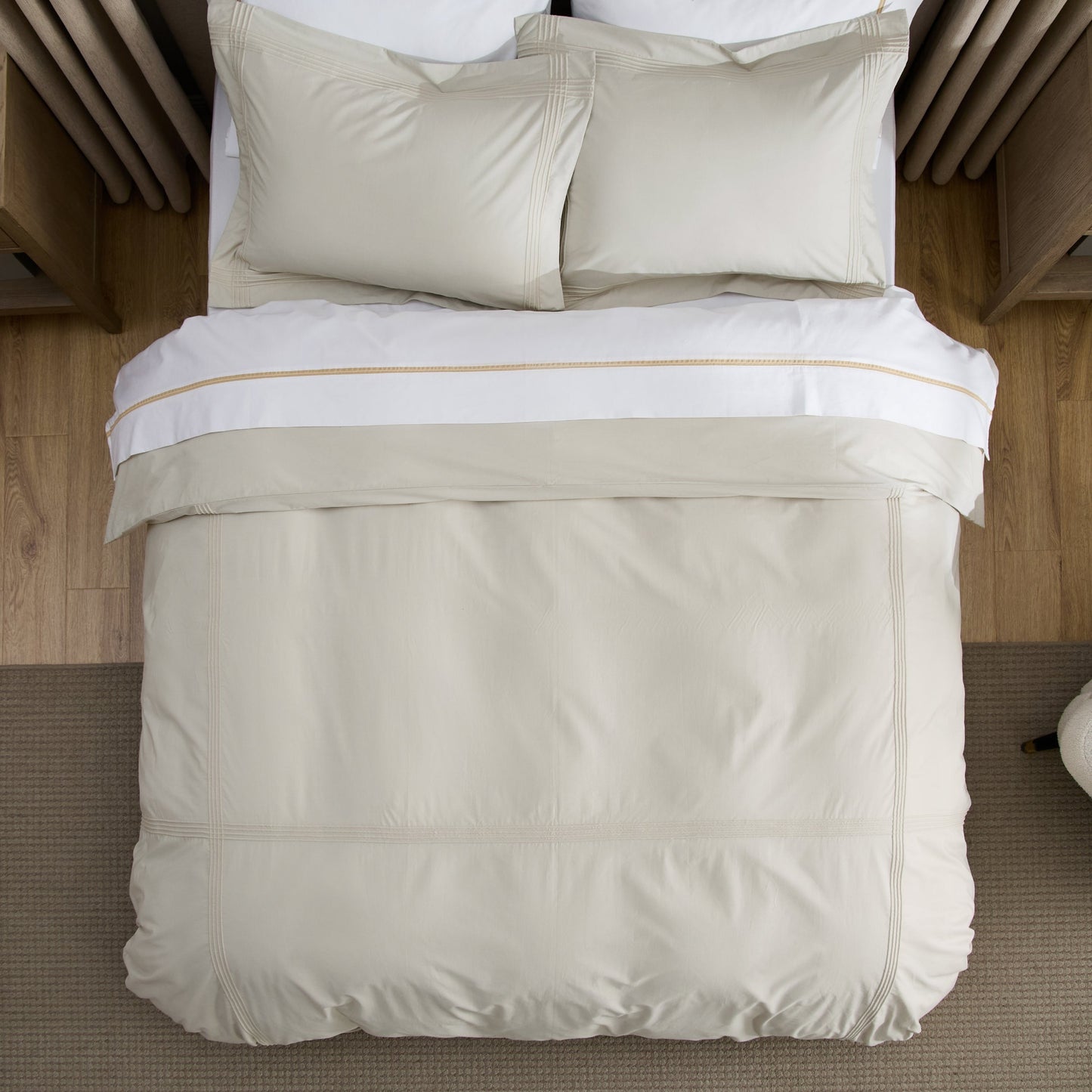 PureWovenTM Cotton Embroidered Hotel Duvet Cover Set