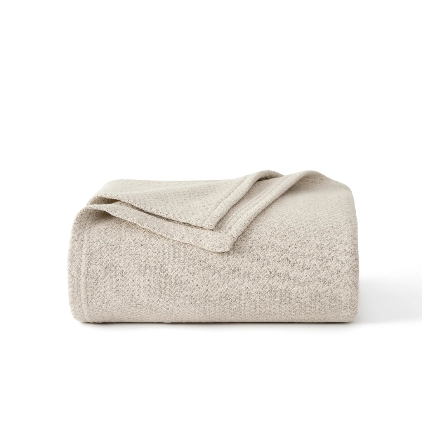 100% Cotton Herringbone Woven Blanket