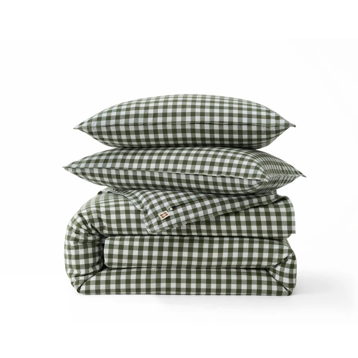 PureWovenTM Washed Cotton Gingham Duvet Cover Set
