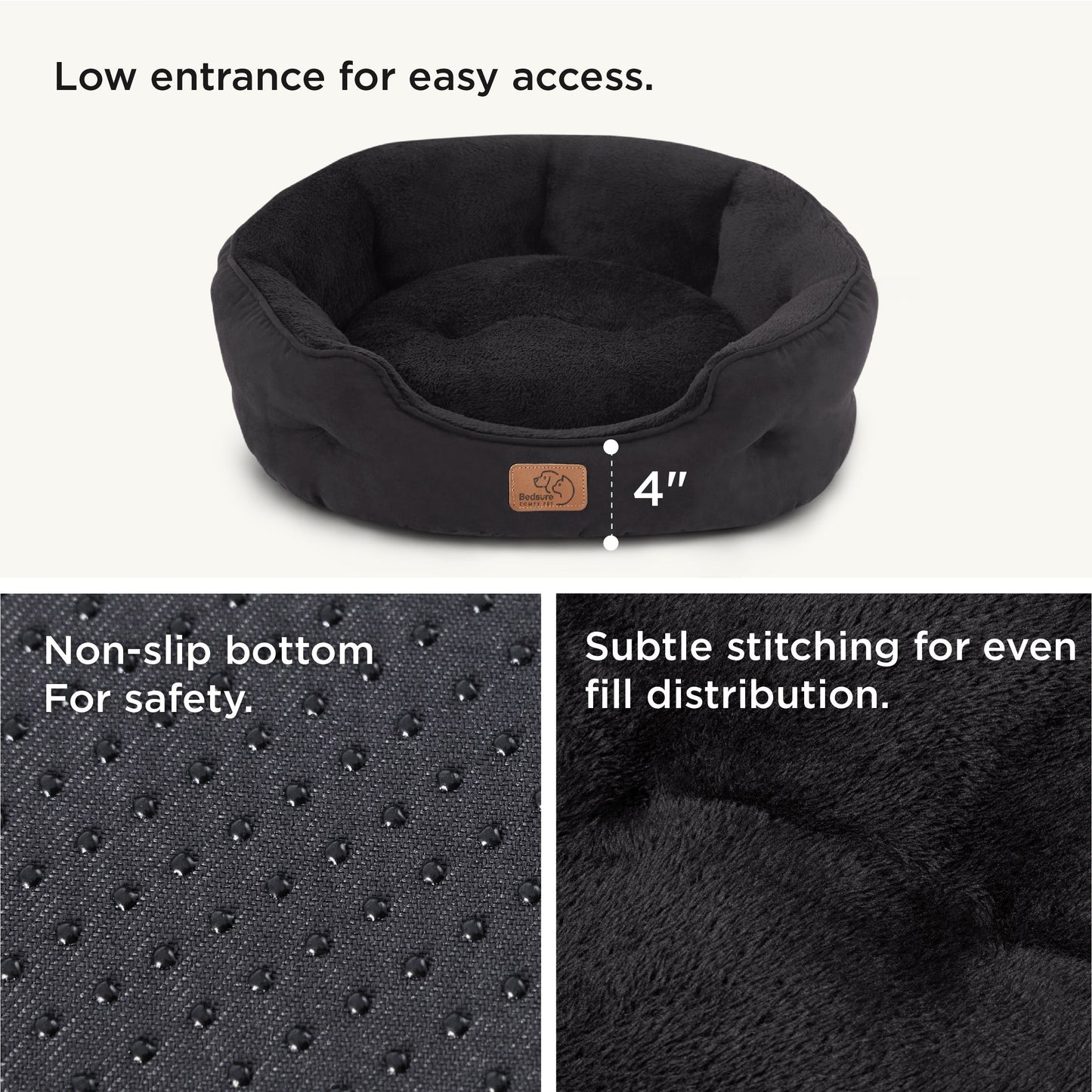 Solid Round Pet Bed