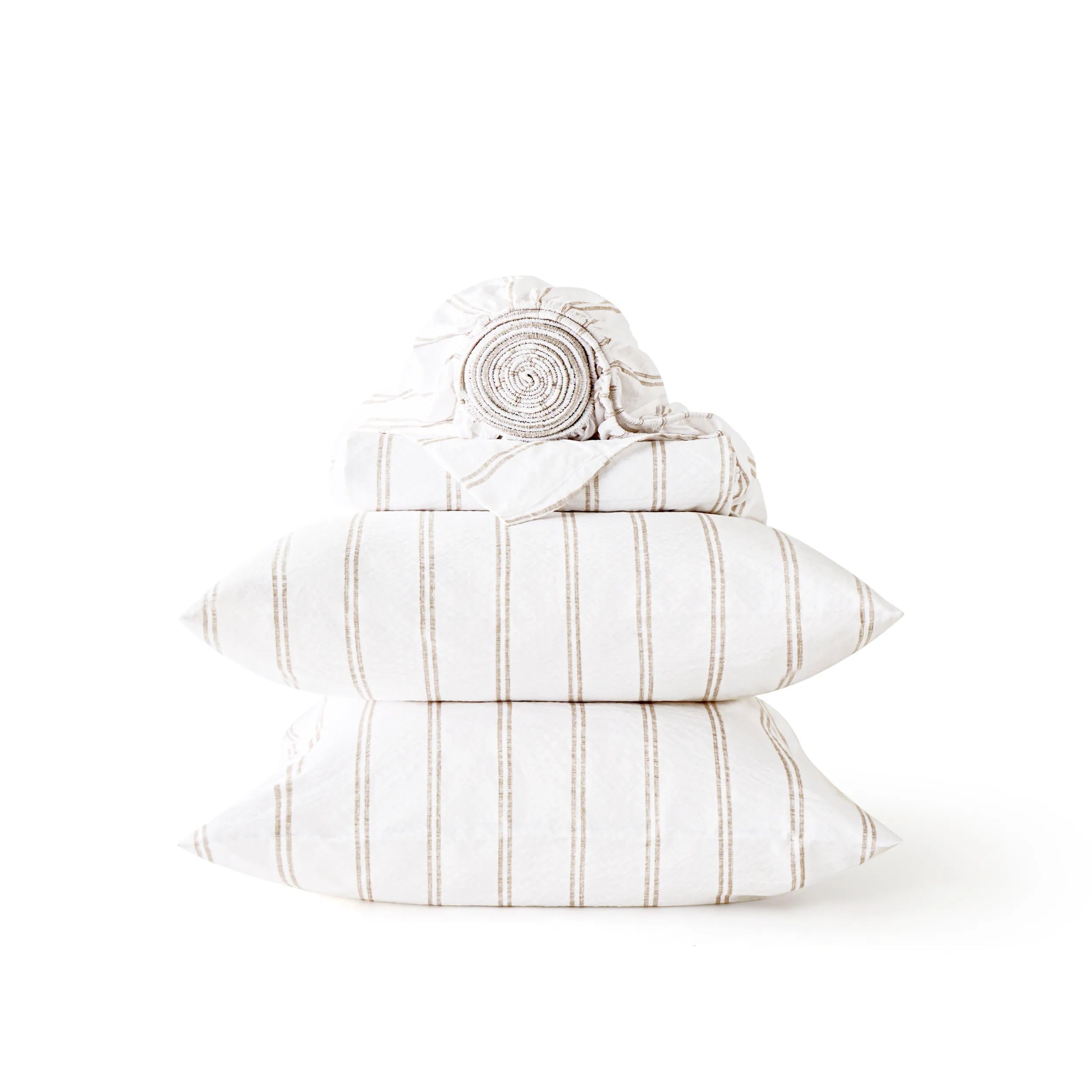 Cotton-Like Striped Sheet Sets