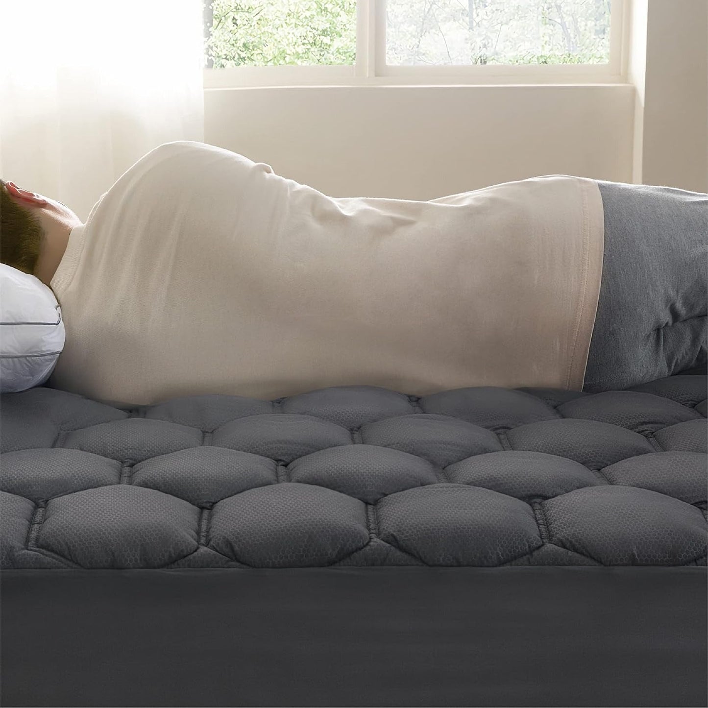 Three-Zone Quilted Mattress Pad