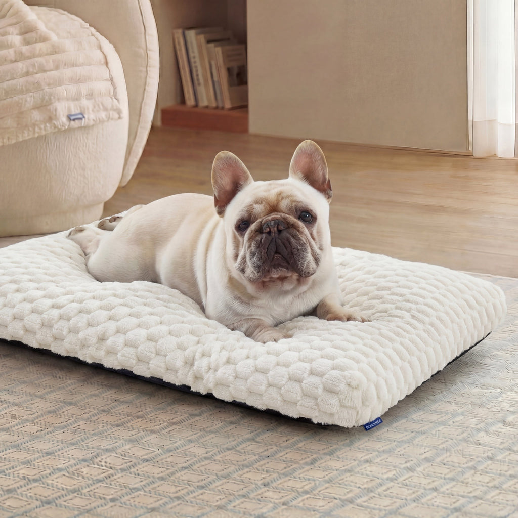 Soft Bubble Fleece Dog Bed
