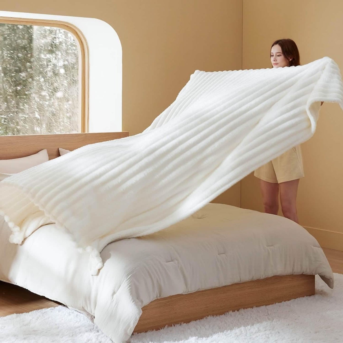 Luxplush Striped Blanket