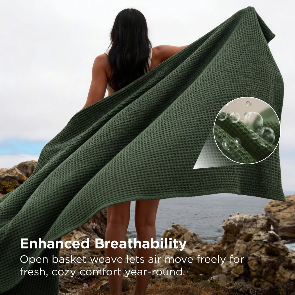 Pure Cotton Basket Weave Blanket