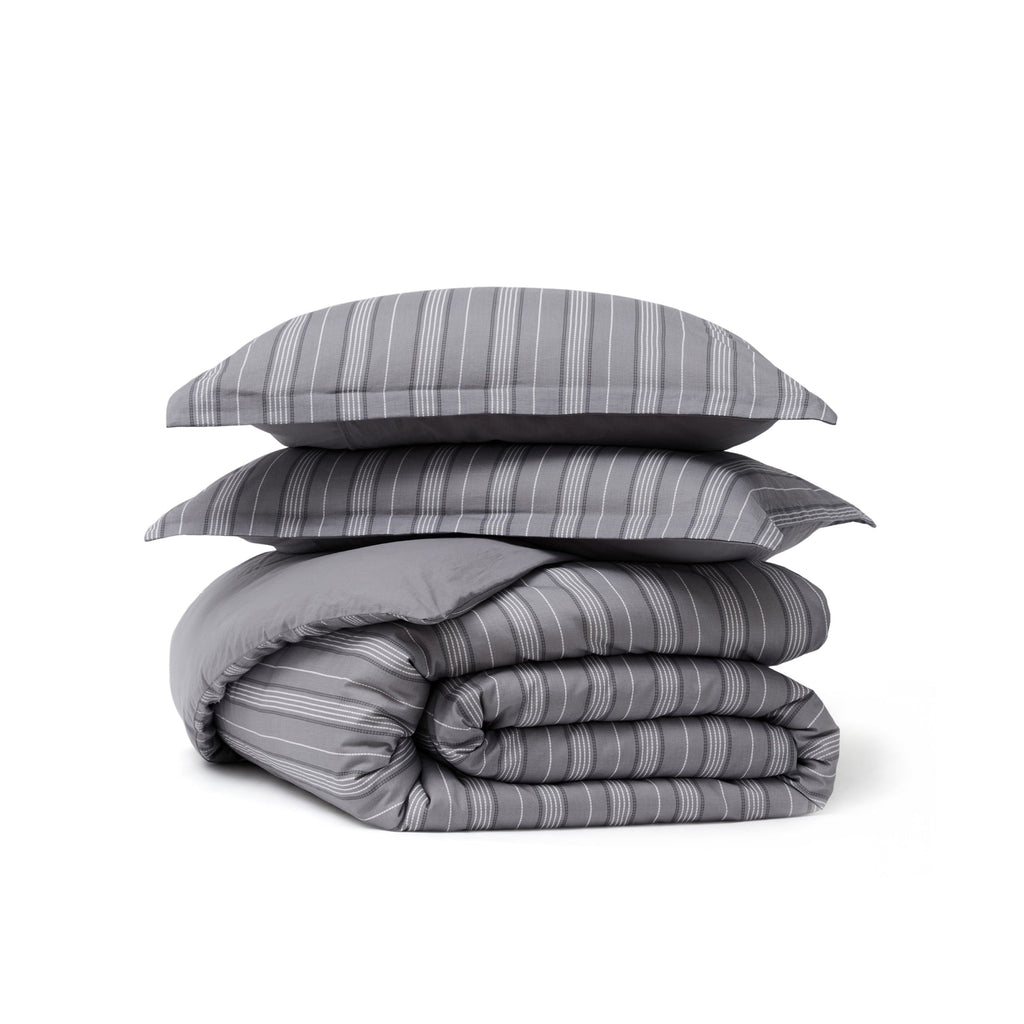 Striped Washed Cotton Duvet Cover Set