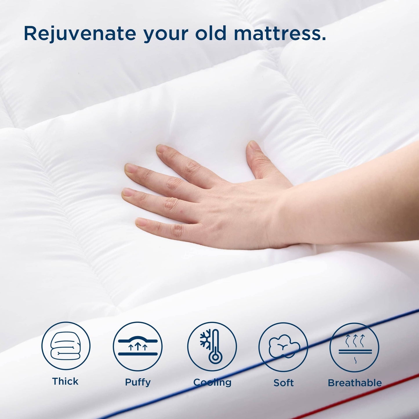 Thick Mattress Topper Pad Cover