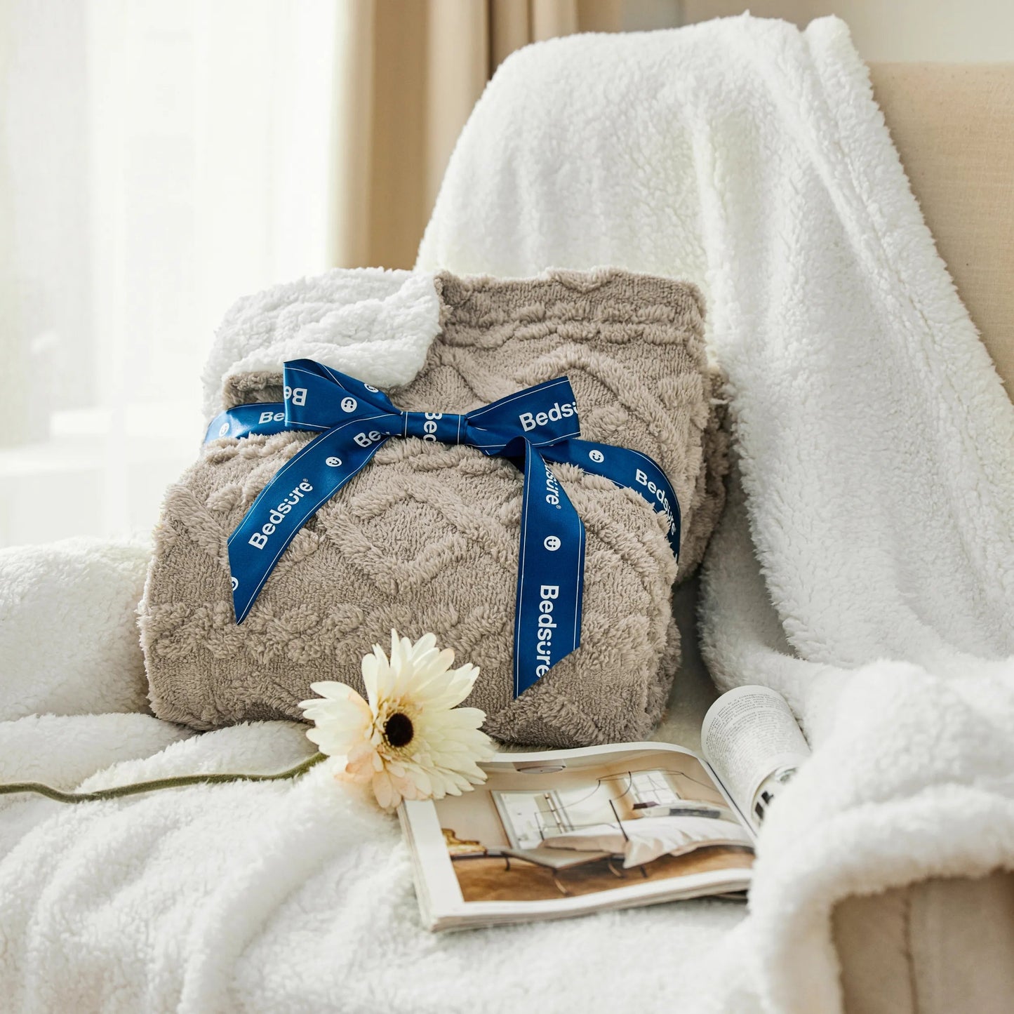 Sherpa Throw Blanket For Couch
