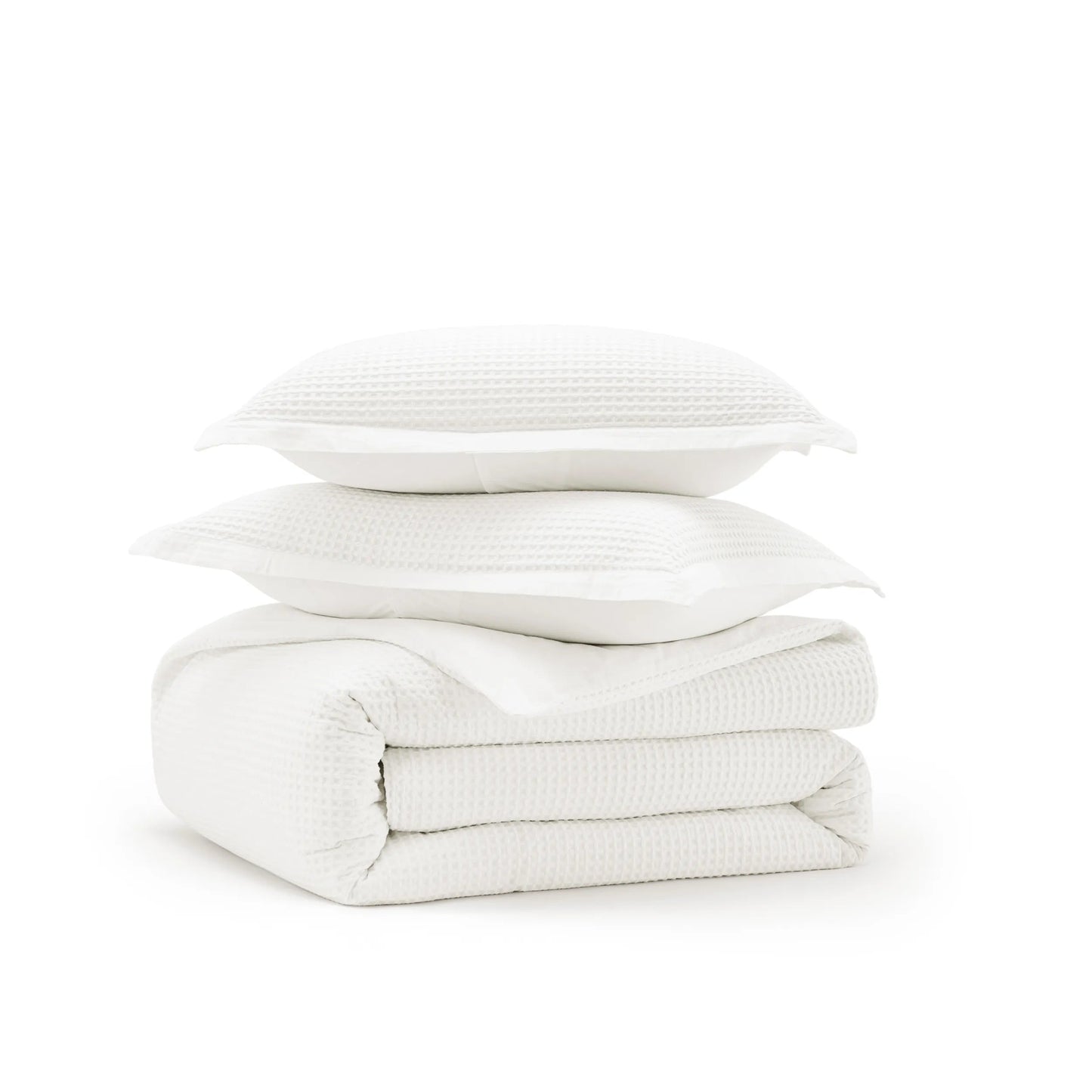 PureWovenTM Cotton Waffle Weave Duvet Cover Set