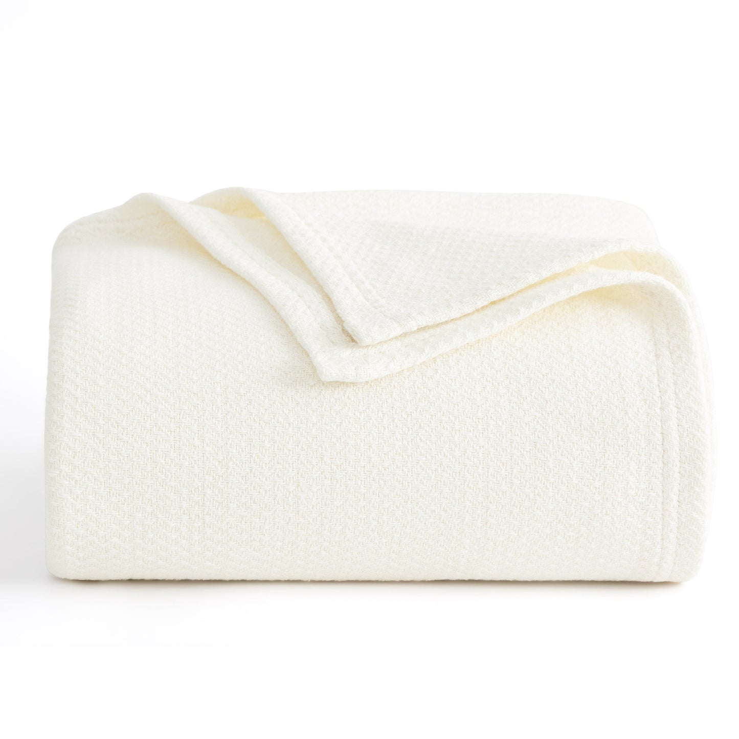 100% Cotton Herringbone Woven Blanket