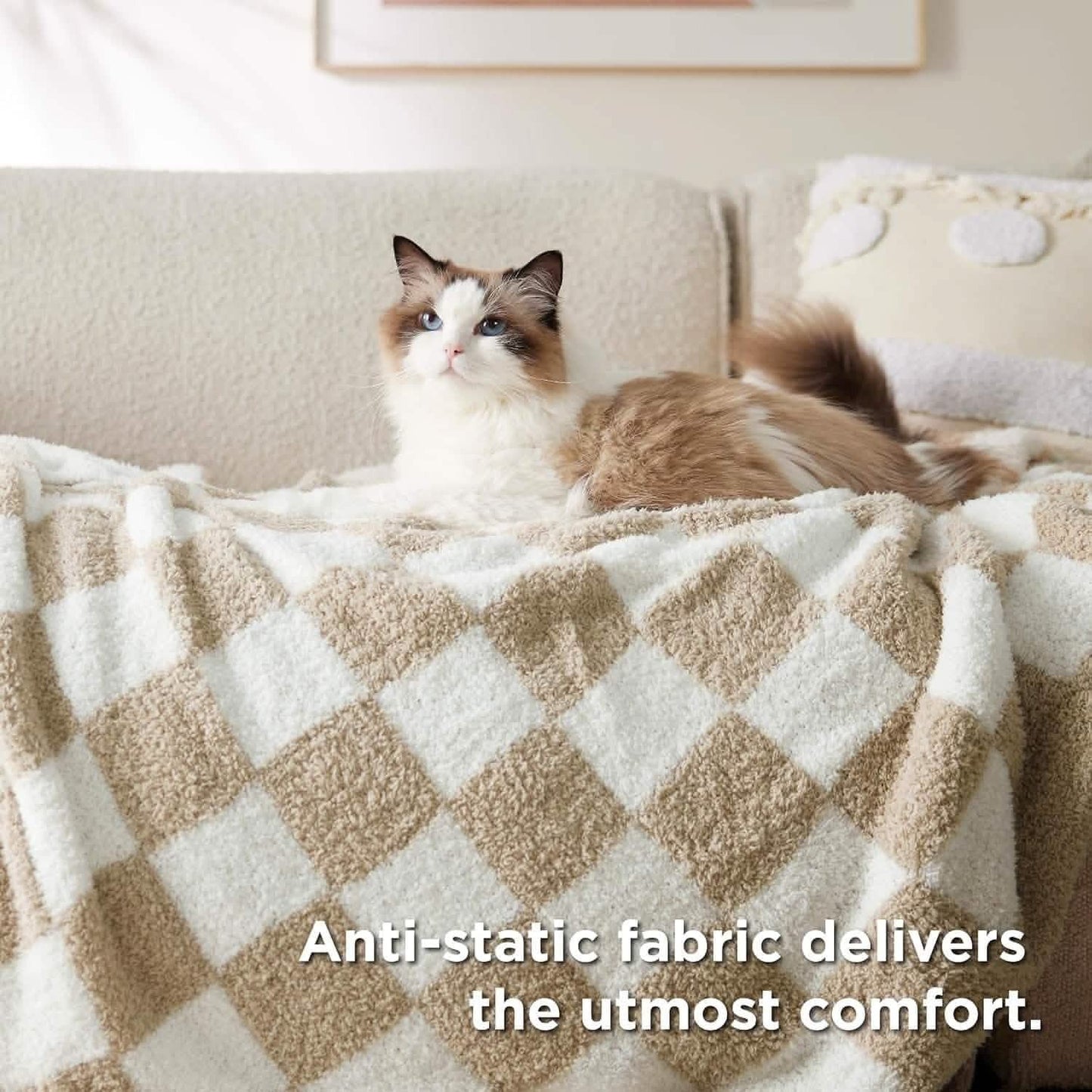 Super Soft Reversible Checkerboard Blanket