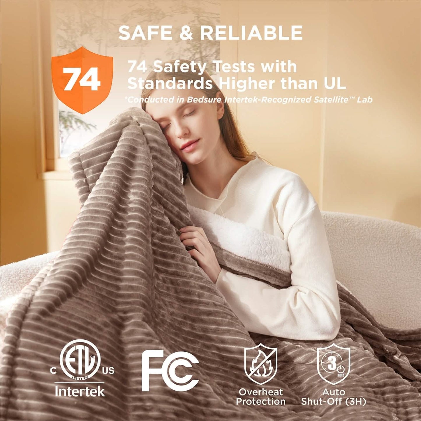 Ribbed Heated Blanket