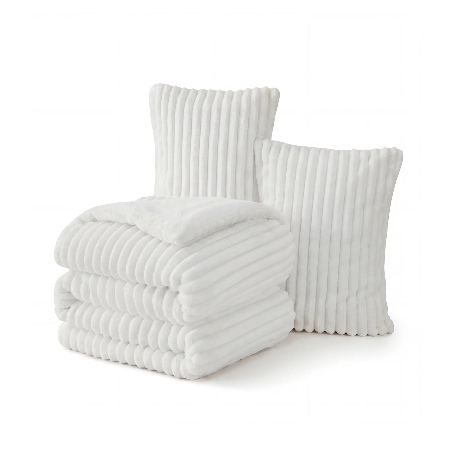 Striped Flannel Comforter Set