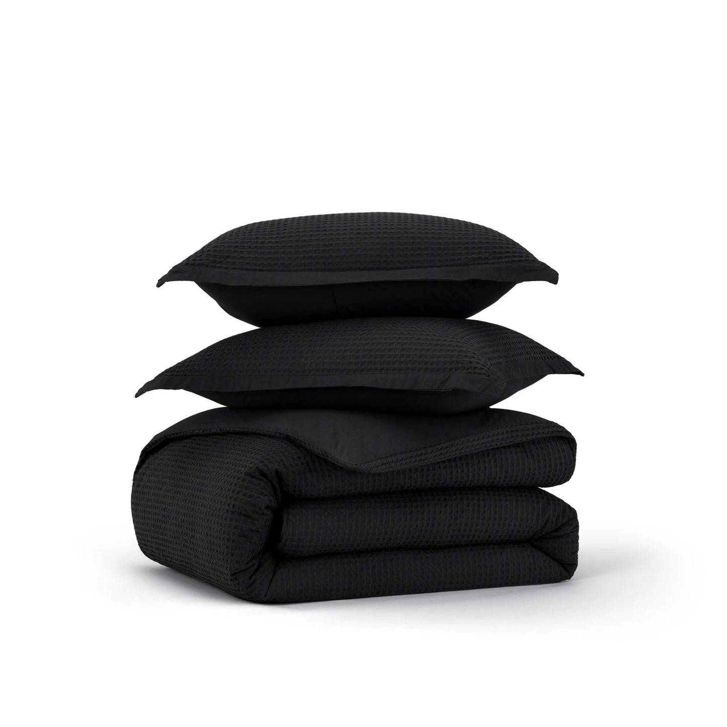 PureWovenTM Cotton Waffle Weave Duvet Cover Set