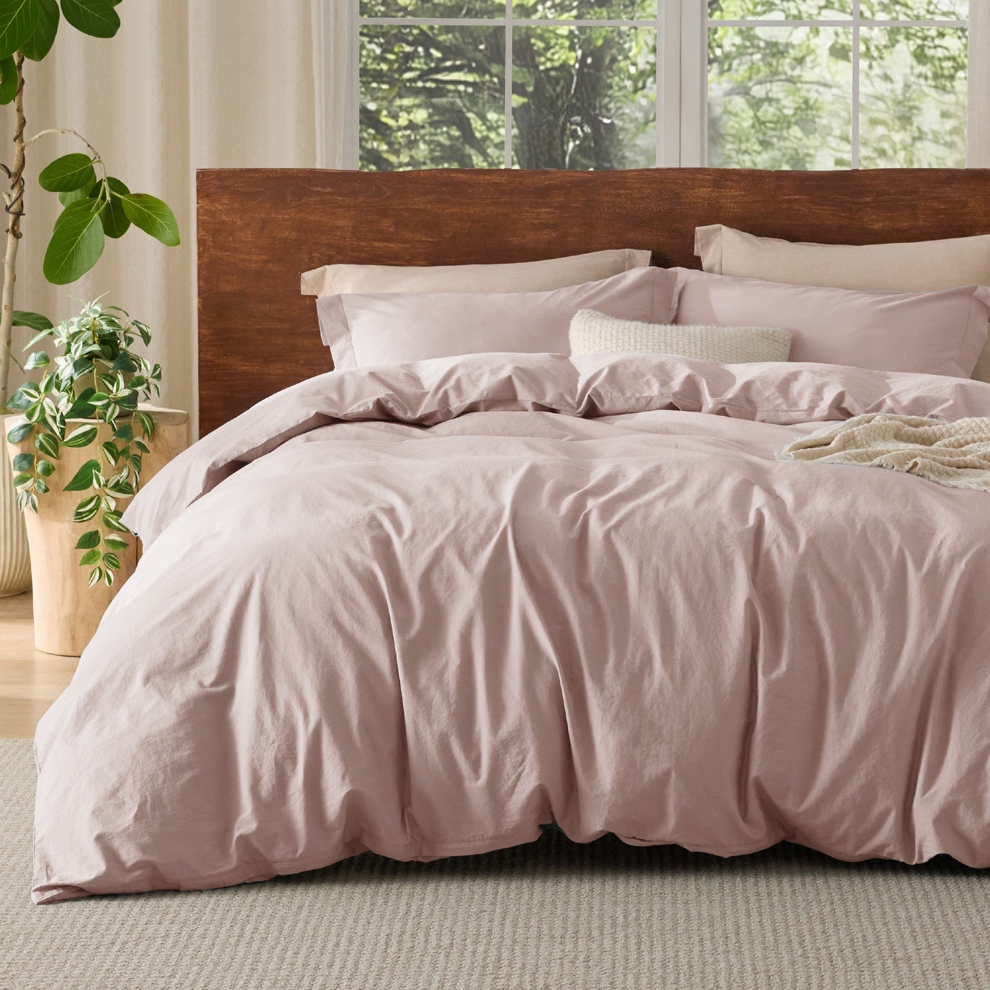 PureWovenTM Washed Cotton Duvet Cover Set