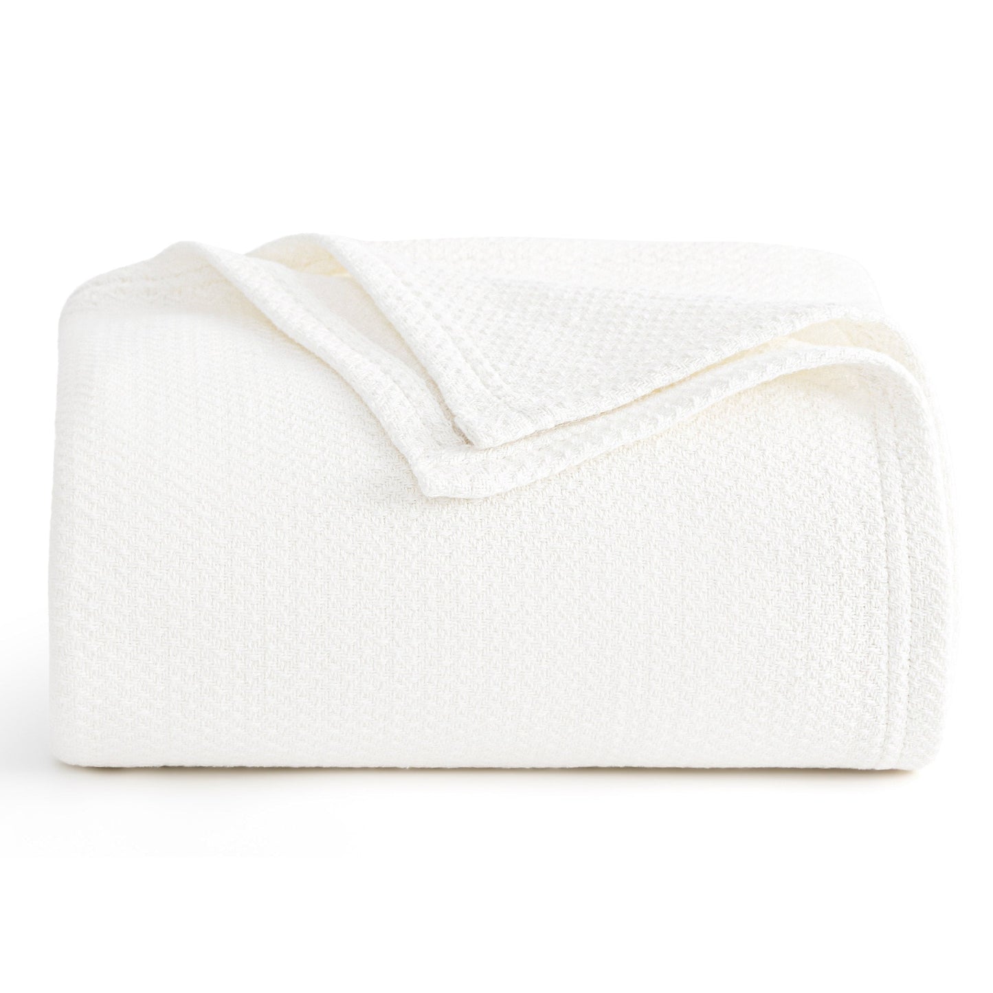 100% Cotton Herringbone Woven Blanket