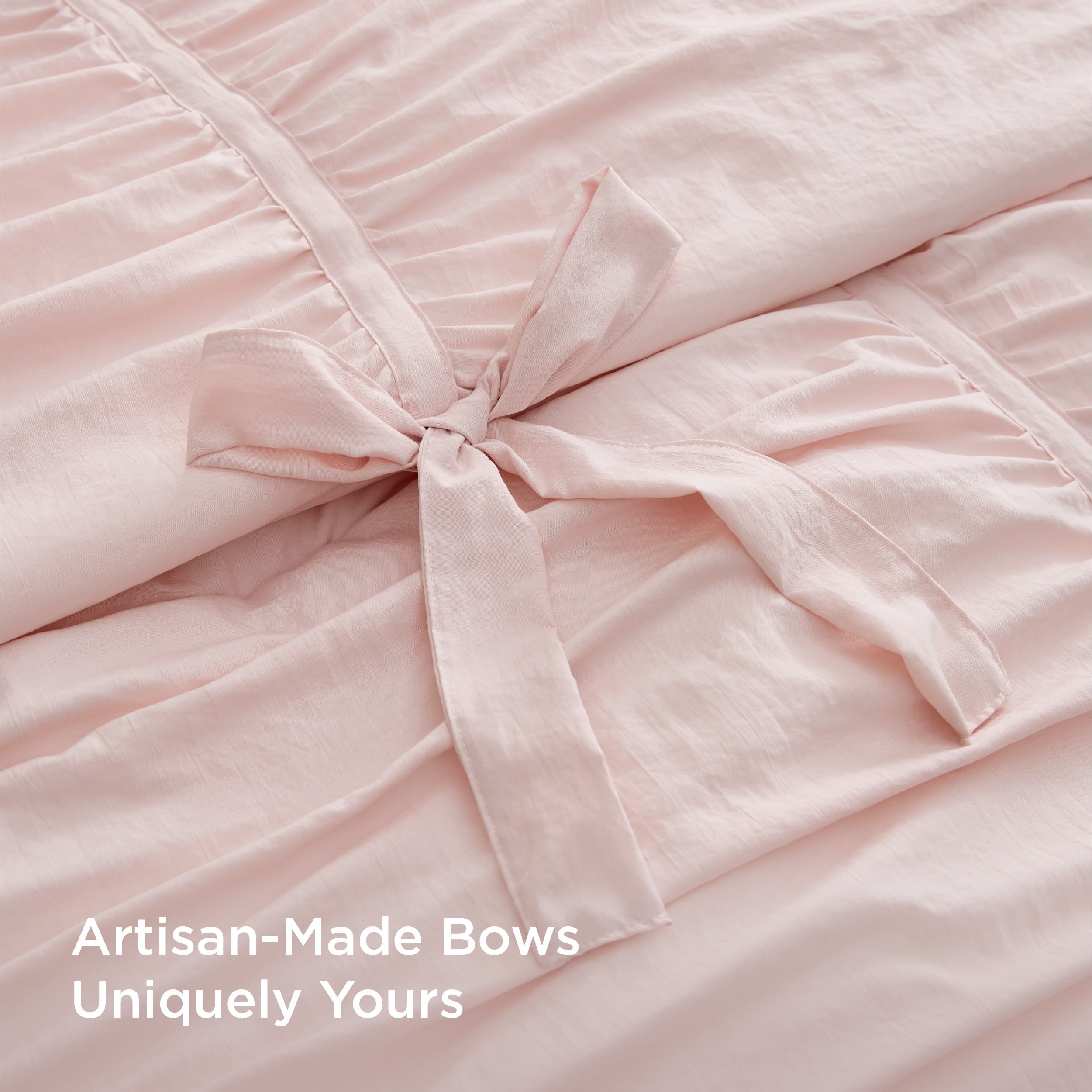 Ruched Bow Comforter Set