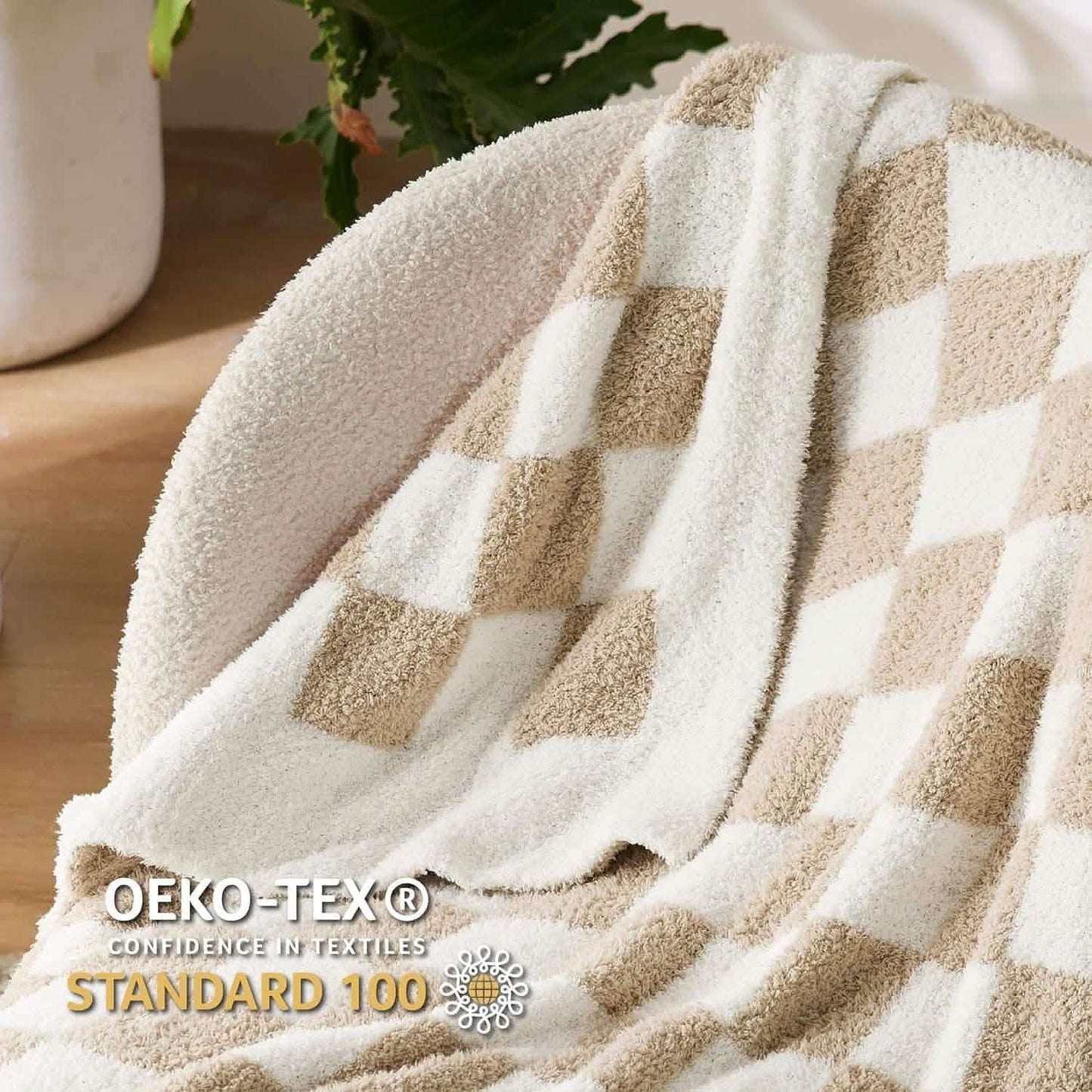Super Soft Reversible Checkerboard Blanket