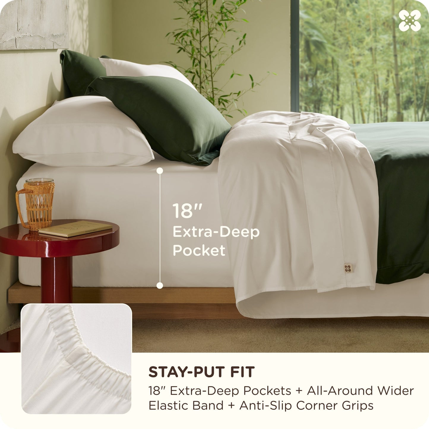 PureWovenTM Organically Grown Bamboo Viscose Sheet Set
