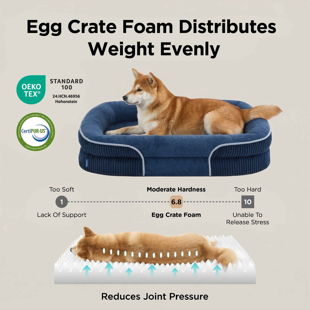 Oval Bolster Dog Bed
