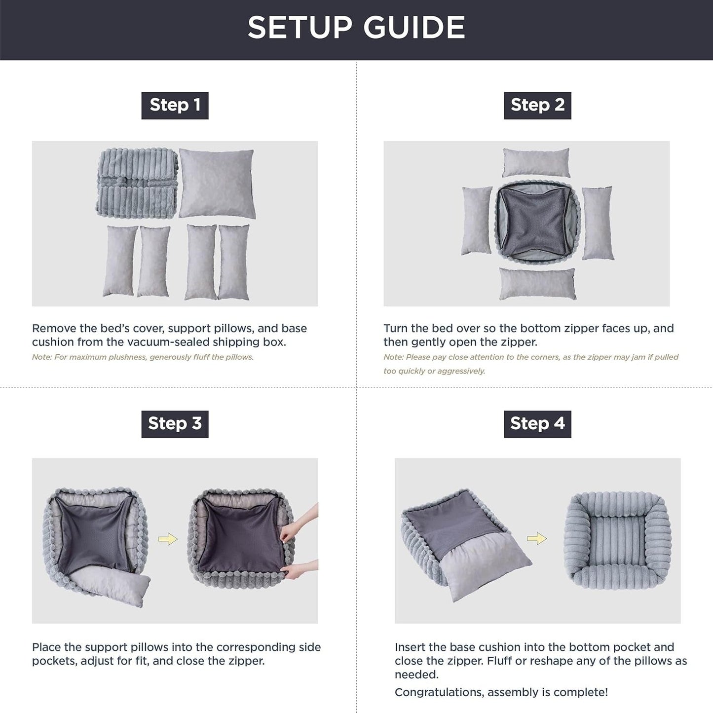 ComfyFleeceTM Rectangular Dog Bed