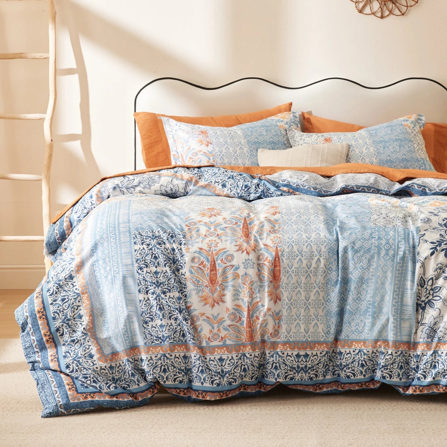 PureWovenTM 100% Cotton Patterned Duvet Cover Set