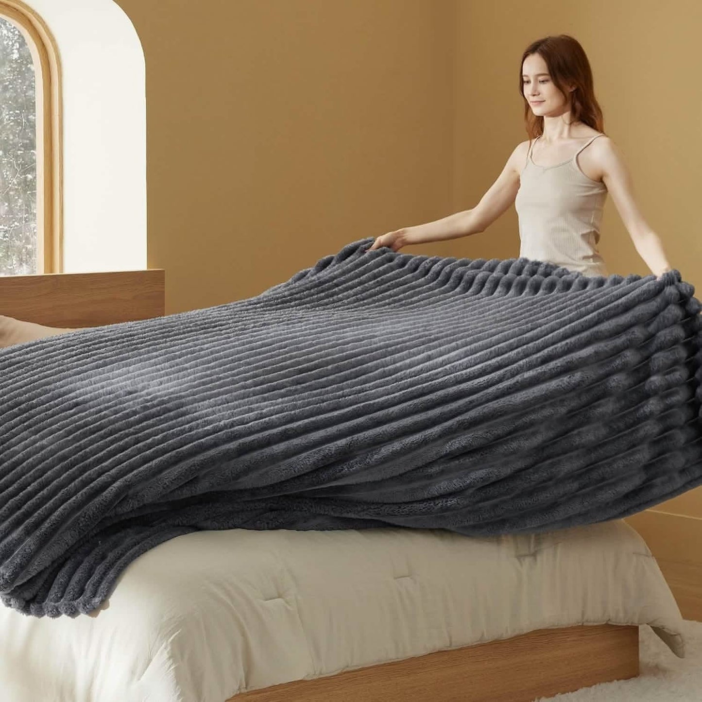 Luxplush Striped Blanket
