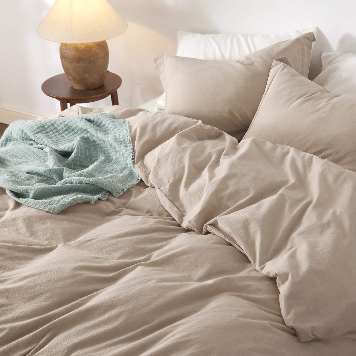 PureWovenTM Washed Cotton Duvet Cover Set