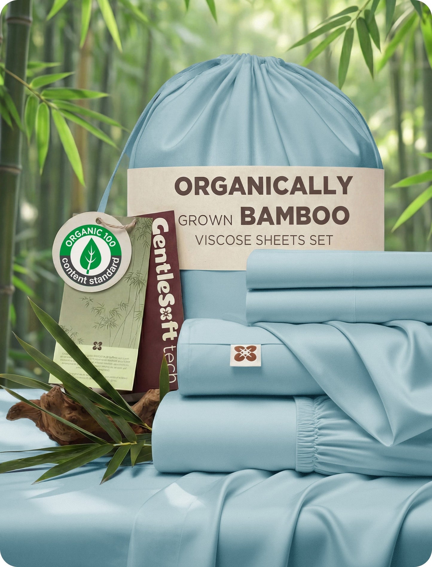 PureWovenTM Organically Grown Bamboo Viscose Sheet Set