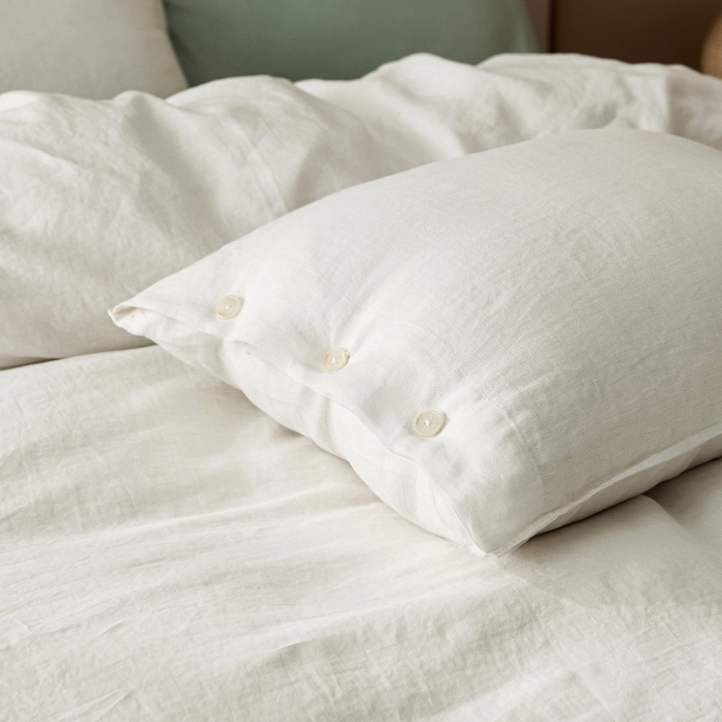 PureWovenTM Washed Linen Duvet Cover Set