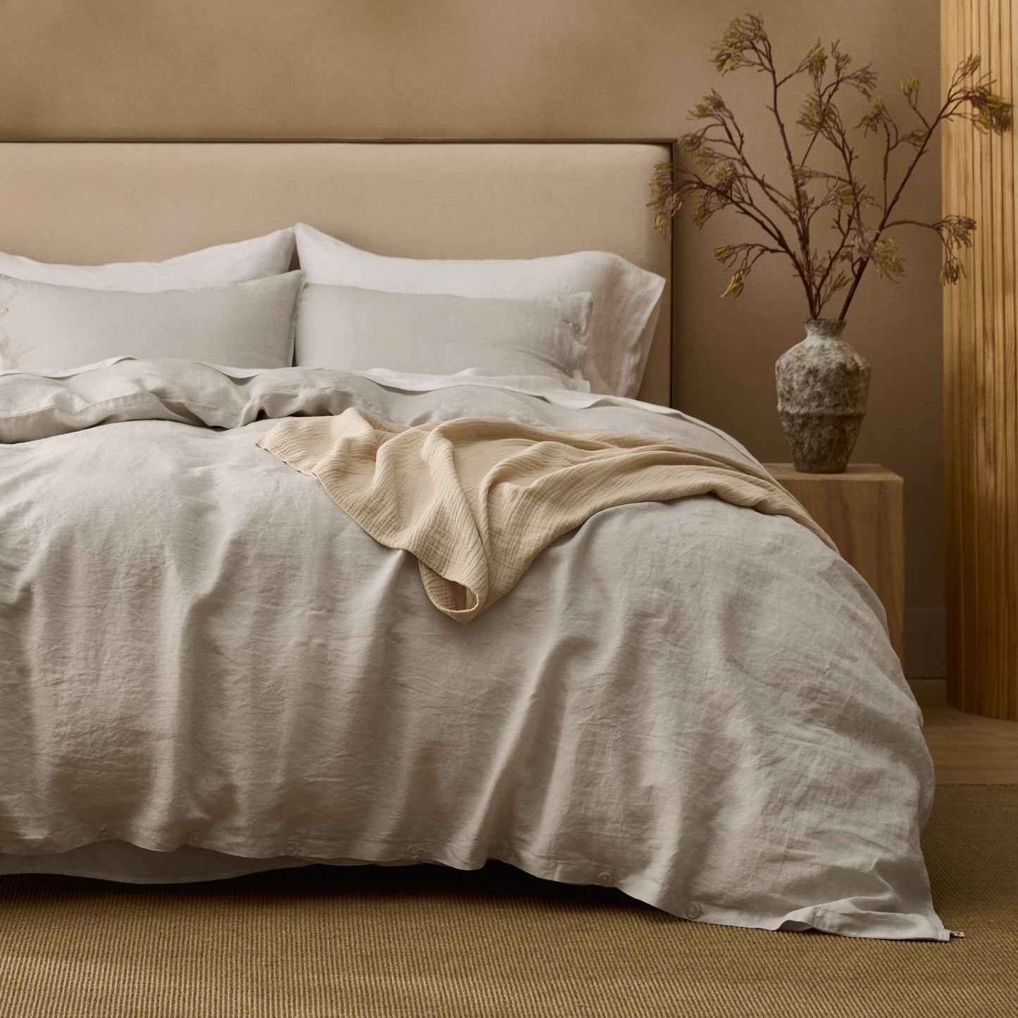 PureWovenTM Washed Linen Duvet Cover Set