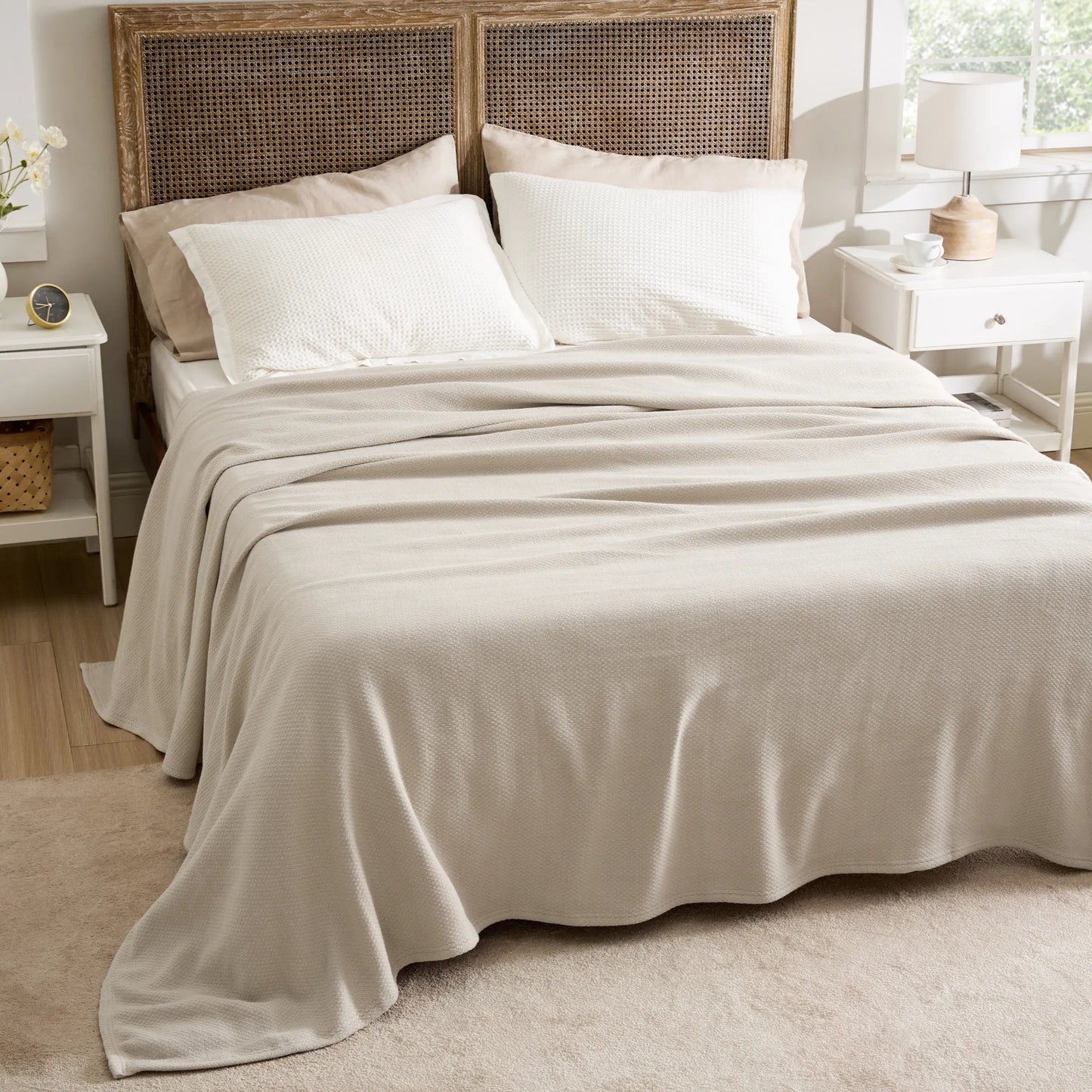 100% Cotton Herringbone Woven Blanket