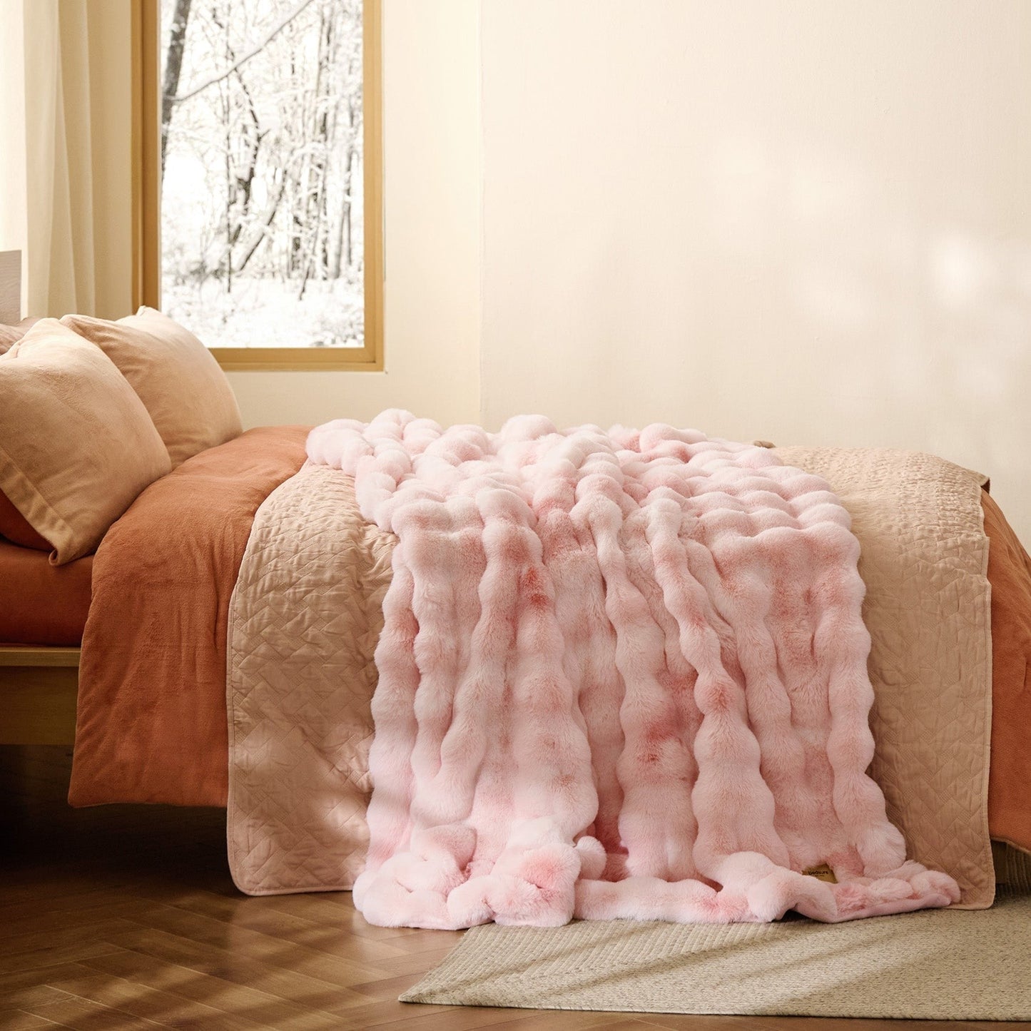 Bubble Faux Fur Blanket
