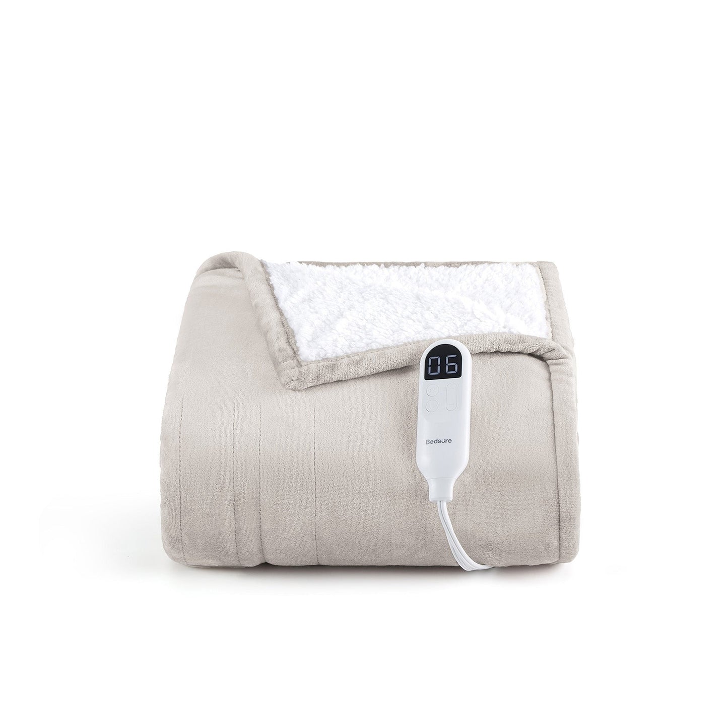 Solid Flannel Heated Blanket