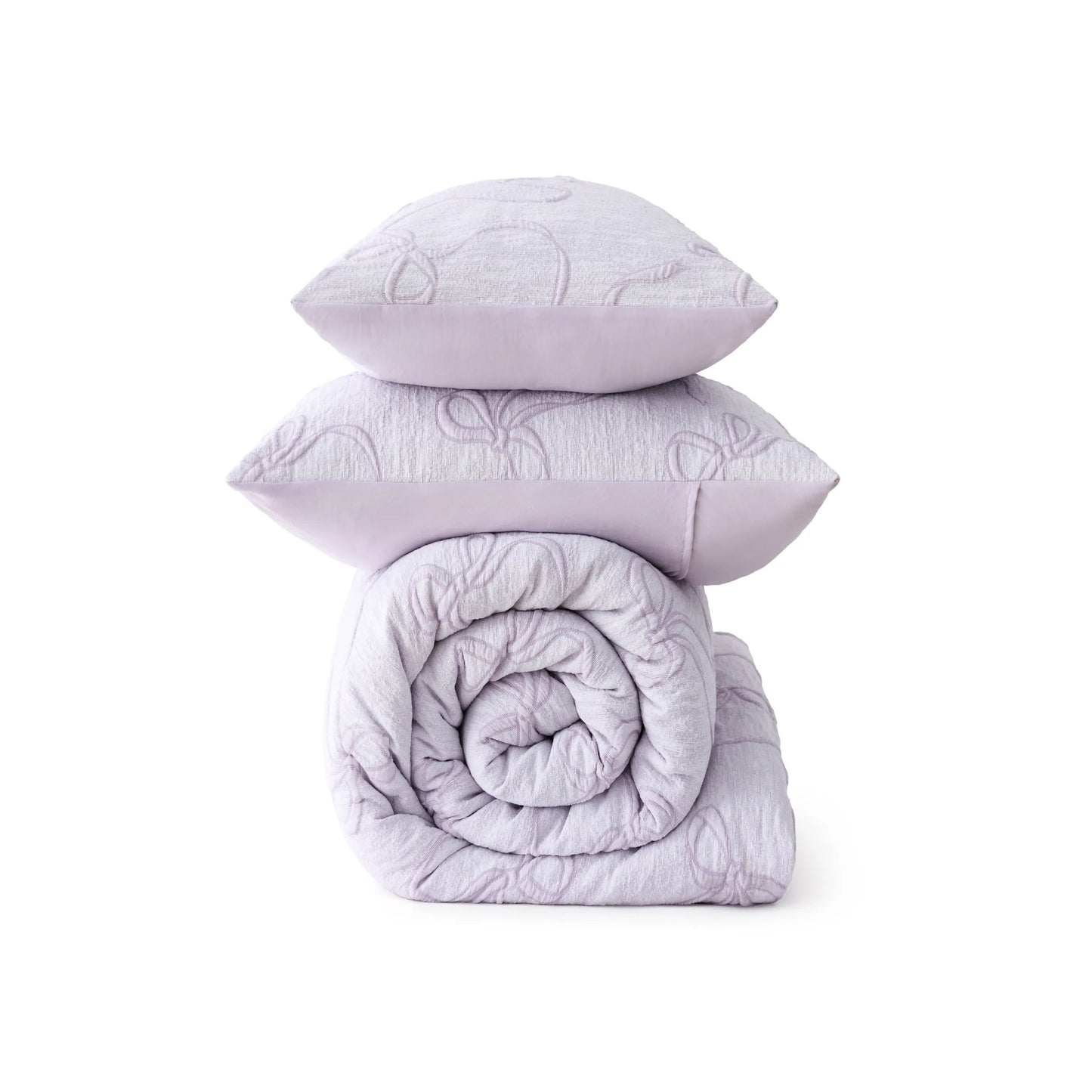Graceful Bow Jacquard Comforter Set