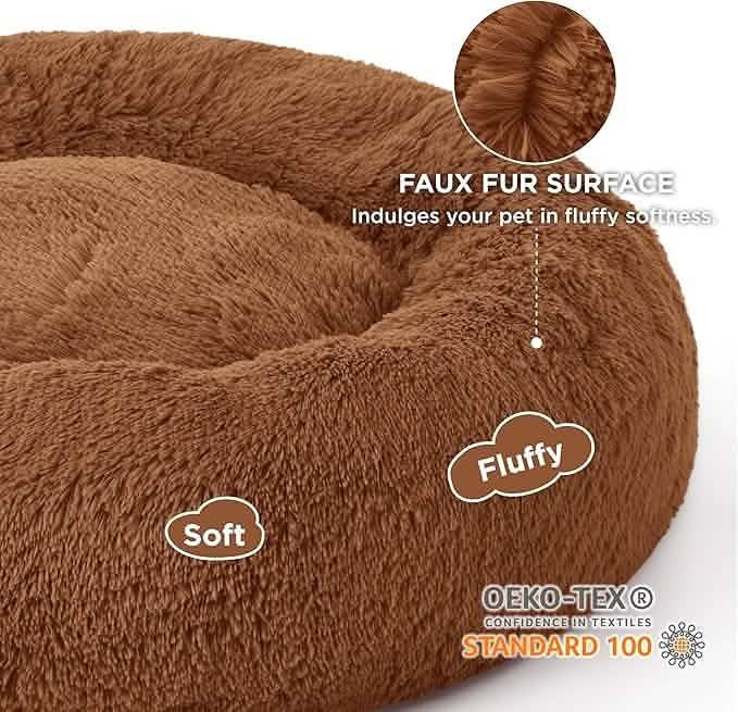 Calming Donut Bed for Dogs and Cats