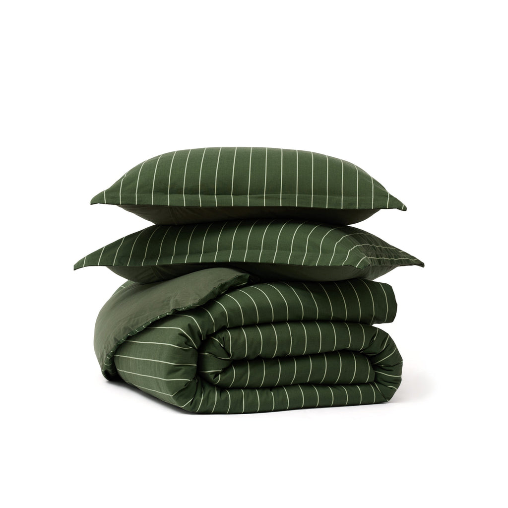 Striped Washed Cotton Duvet Cover Set