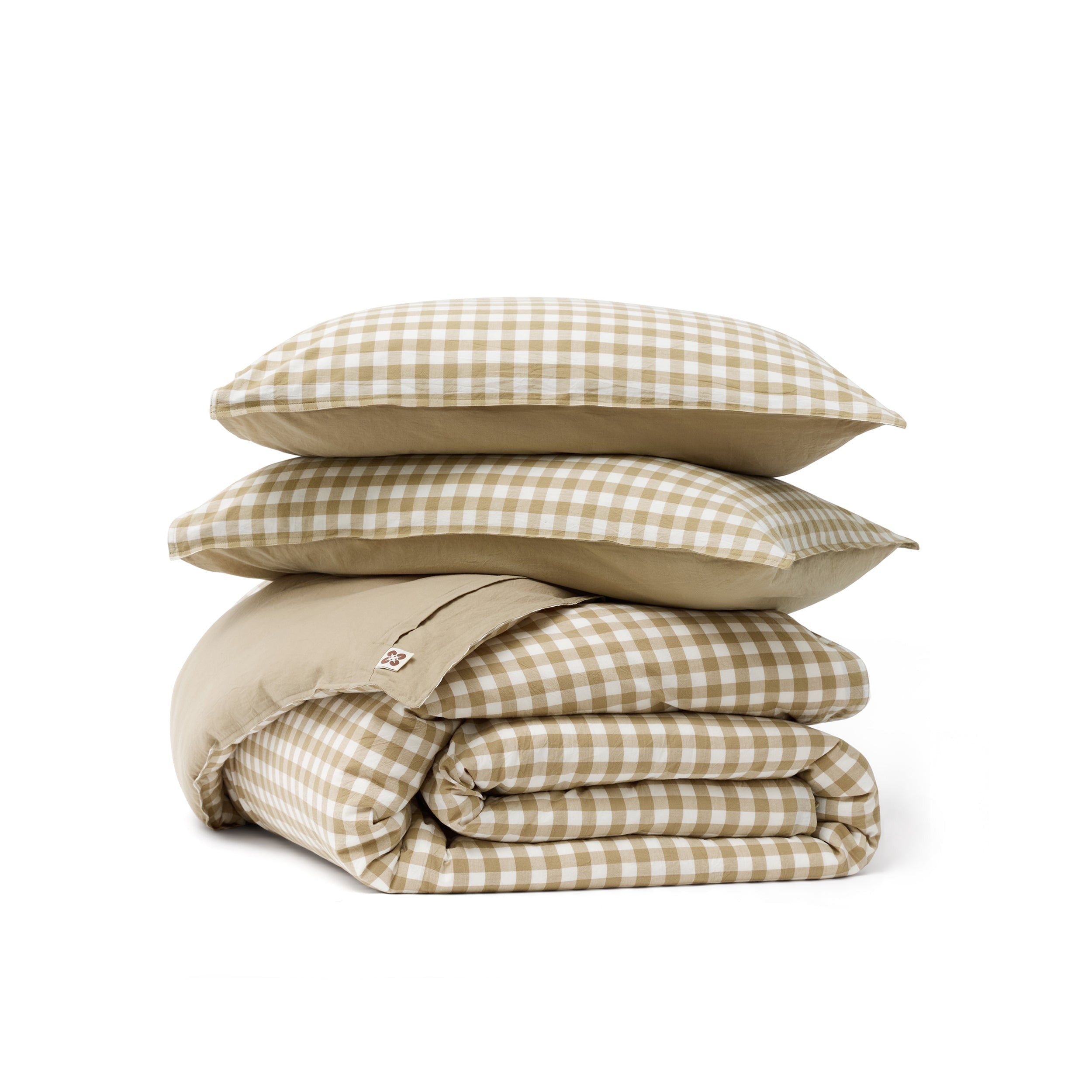 Gingham Washed Cotton Duvet Cover Set