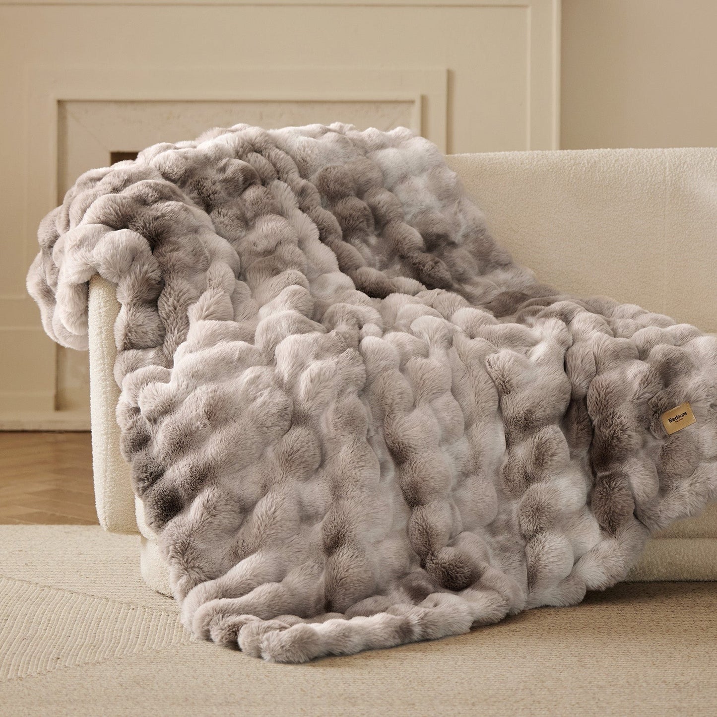 Bubble Faux Fur Blanket