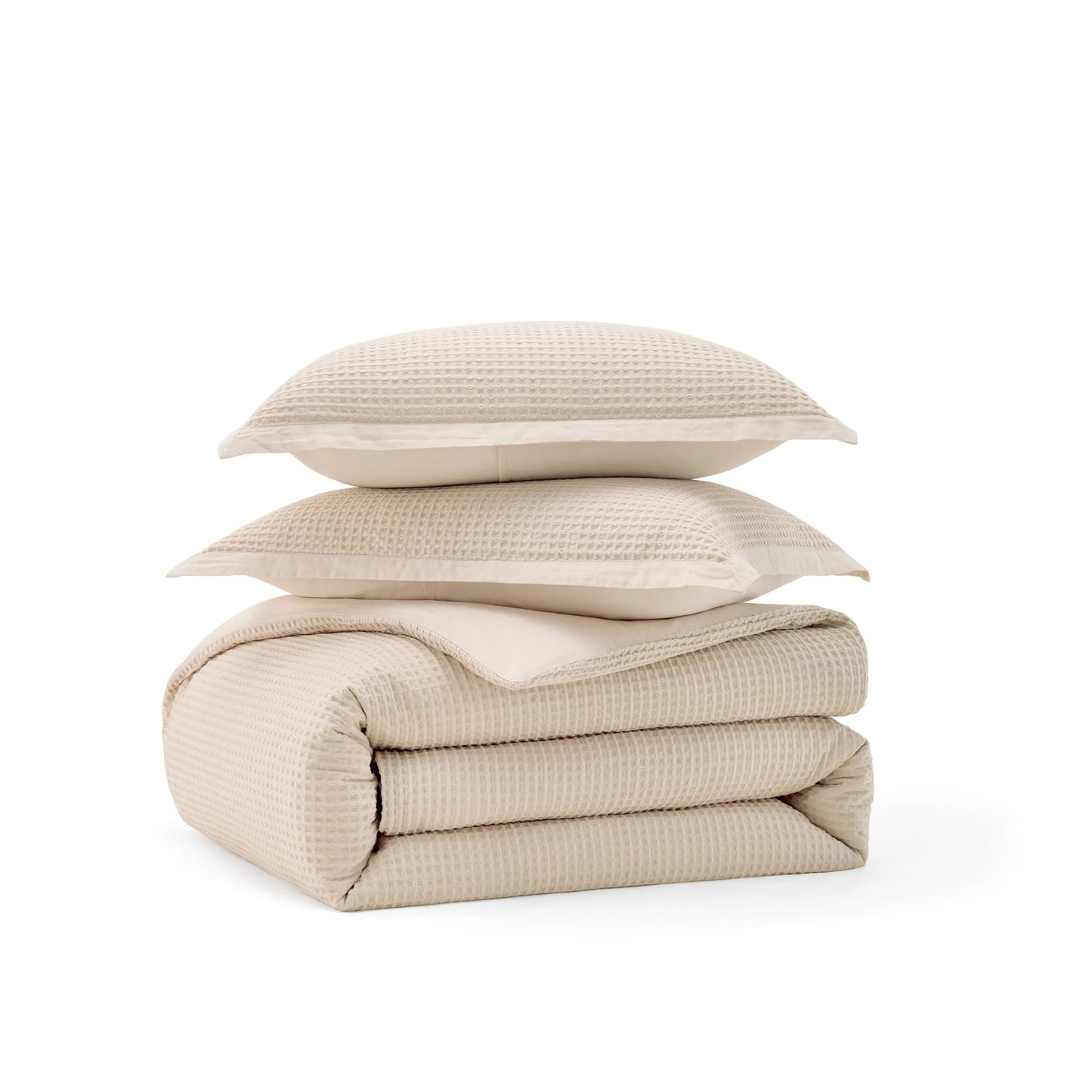 PureWovenTM Cotton Waffle Weave Duvet Cover Set