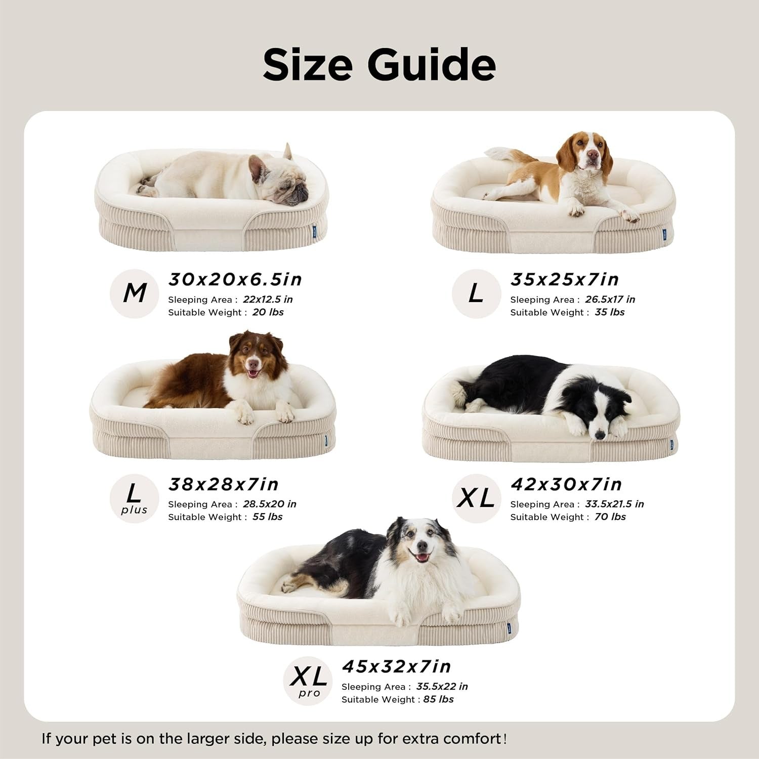 Oval Bolster Dog Bed