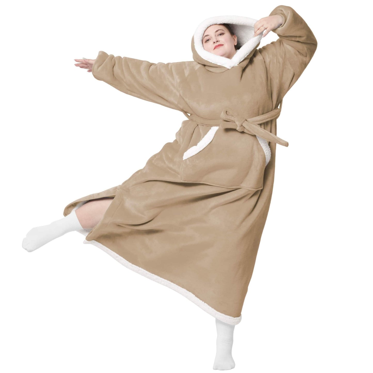 Sherpa Fleece Blanket Hoodie