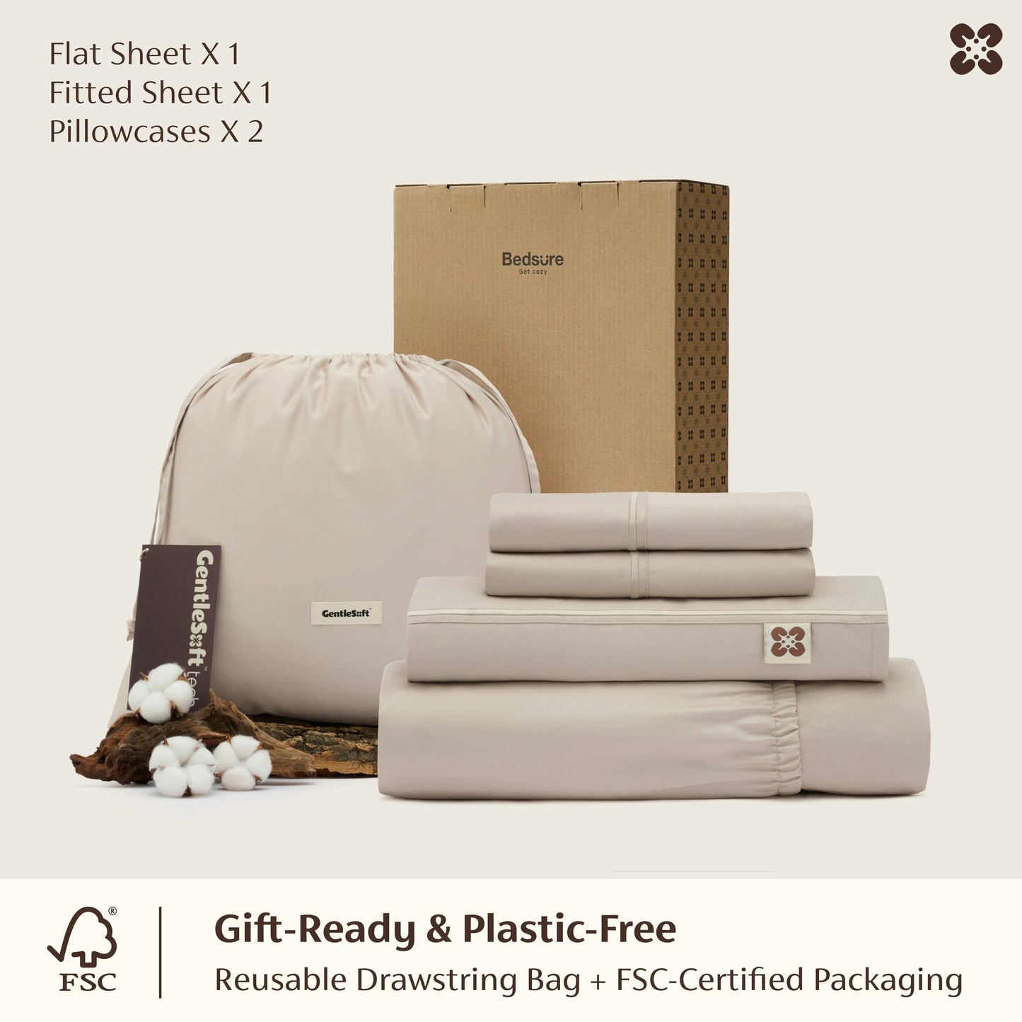 PureWovenTM Giza Egyptian Cotton Sheet Set