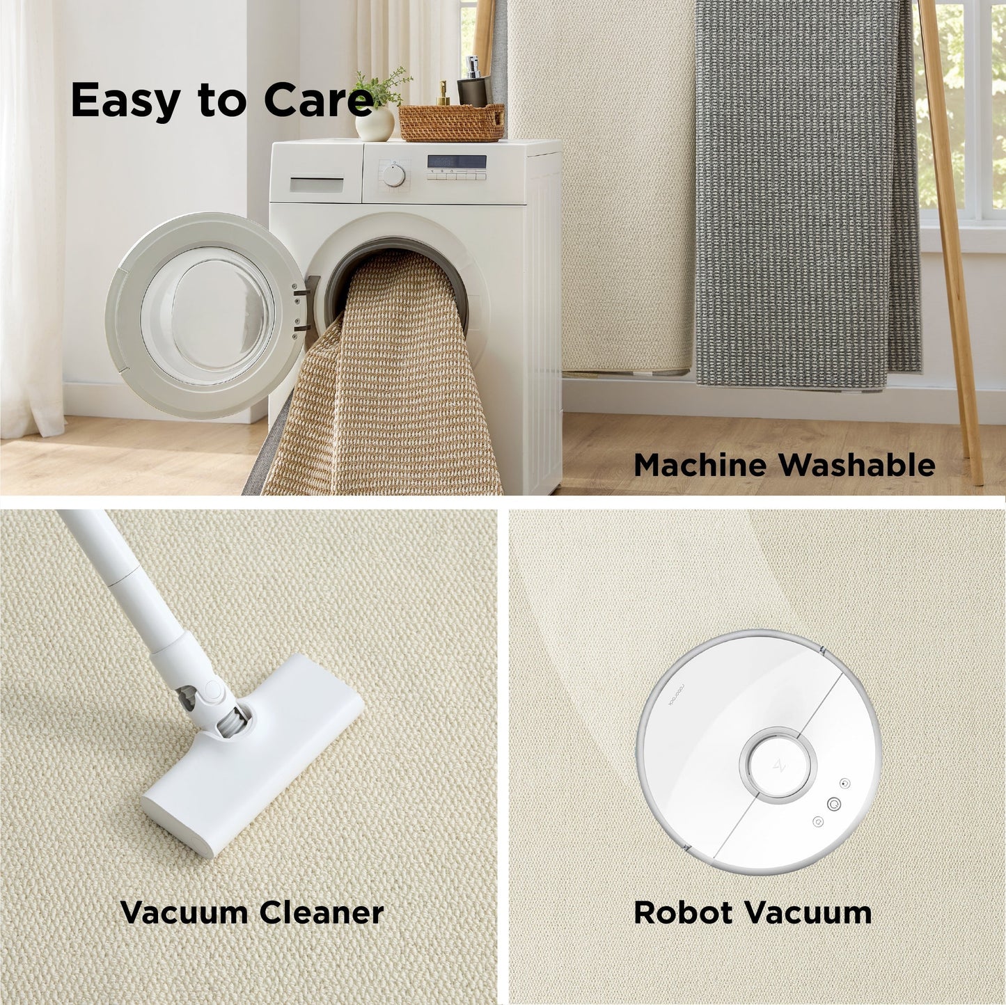 Faux Wool Area Rug