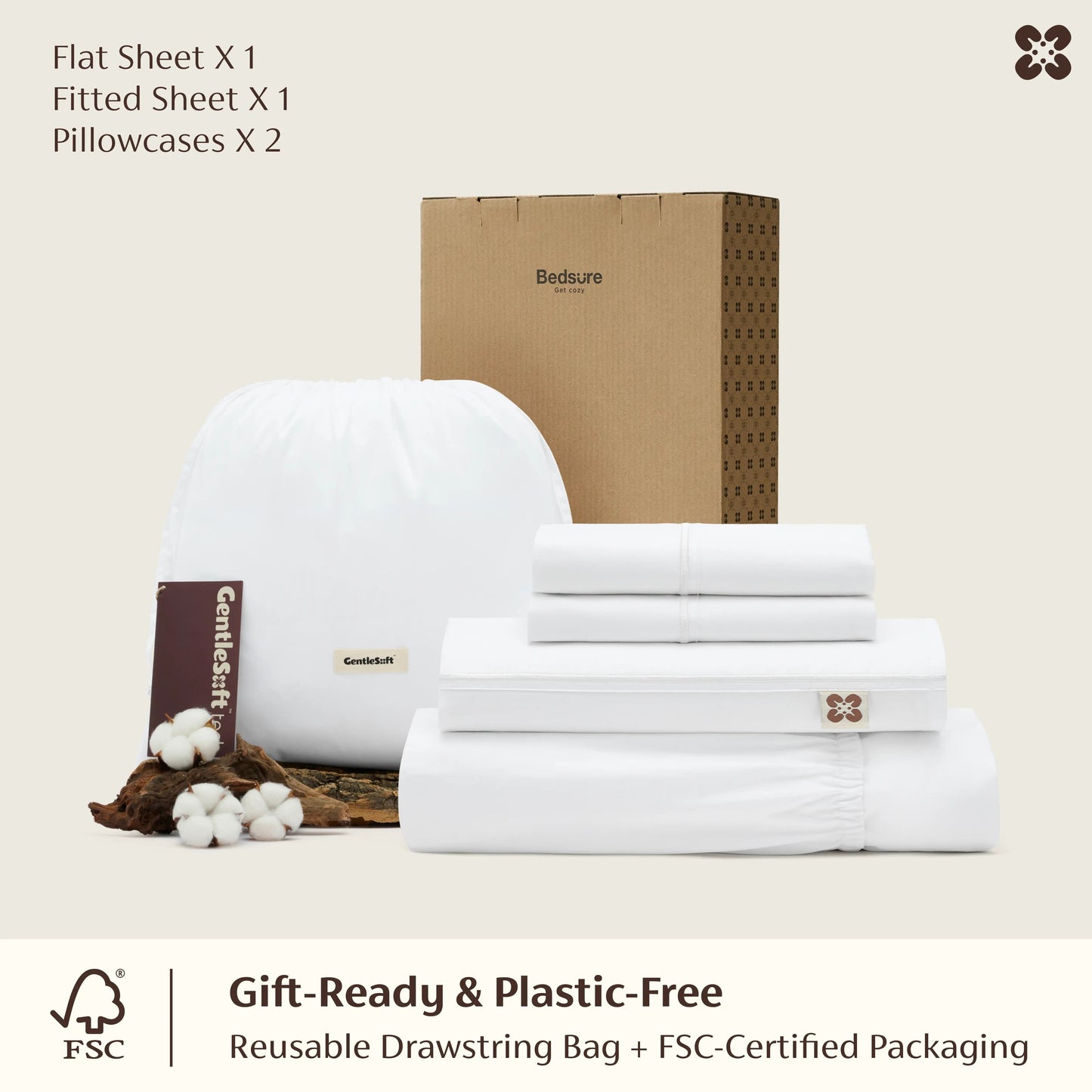 PureWovenTM Giza Egyptian Cotton Sheet Set