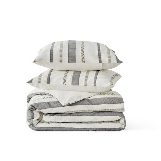 PureWovenTM Cotton Boho Waffle Weave Duvet Cover Set