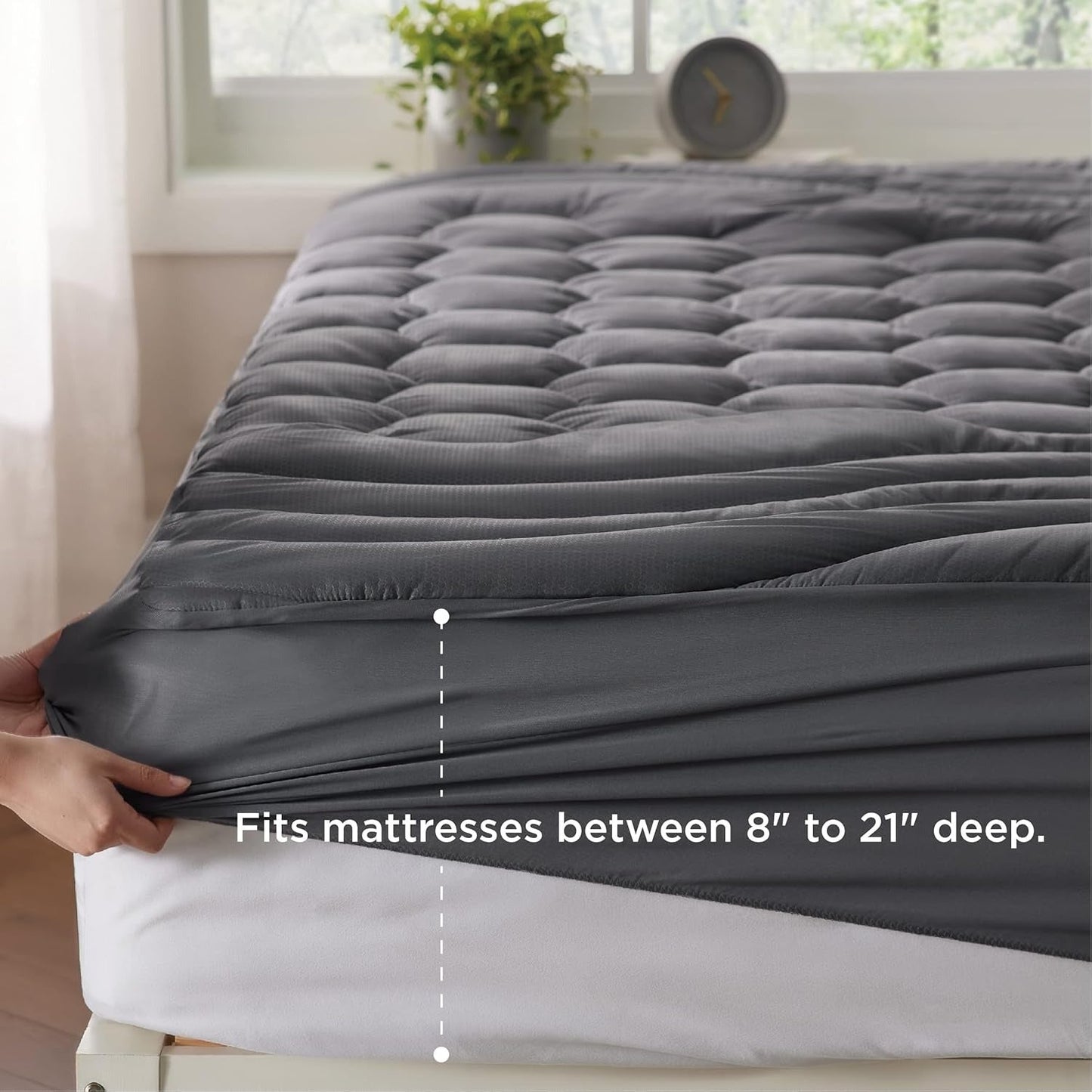 Three-Zone Quilted Mattress Pad