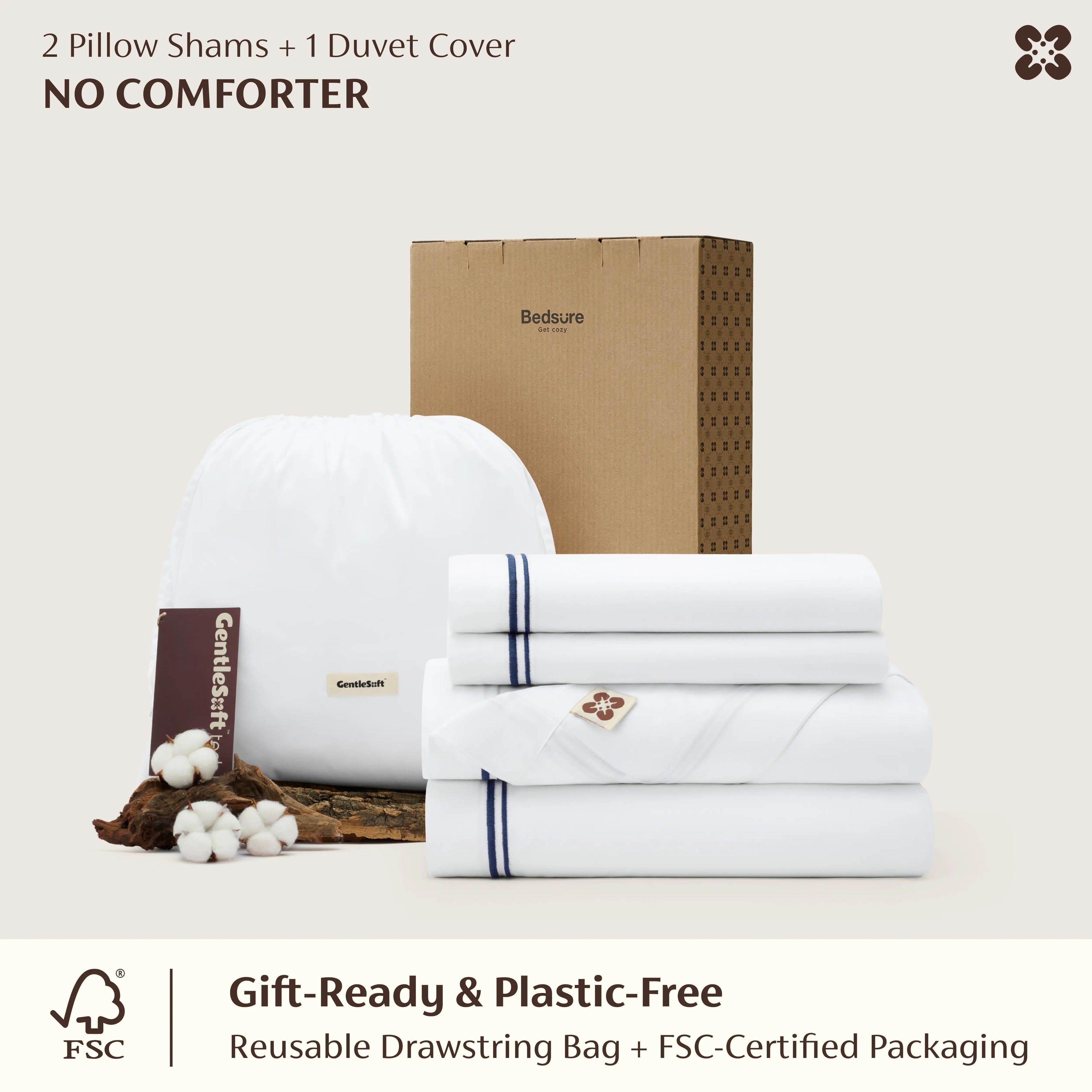 PureWovenTM Giza Egyptian Cotton Duvet Cover Set